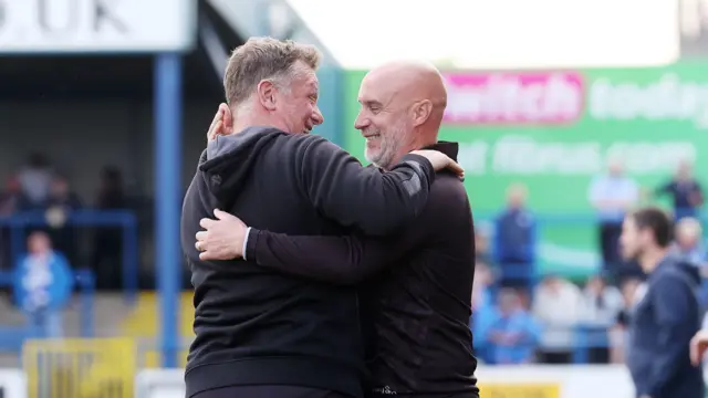 Cliftonville manager Jim Magilton and assistant Gerard Lyttle
