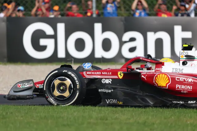 Lewis Hamilton in action during the Italian Grand Prix