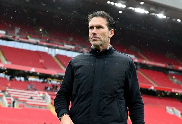 Head coach Gareth Taylor of Liverpool after the Barclays Women's Super League match between Liverpool and Everton at Anfield on September 07, 2025 in Liverpool, England. (