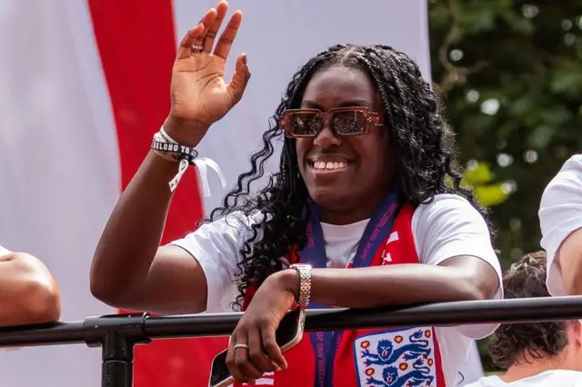 Michelle Agyemang waving