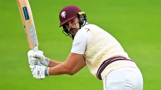 Ben Green batting for Somerset