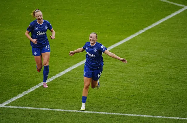 Everton's Ornella Vignola (right) celebrates