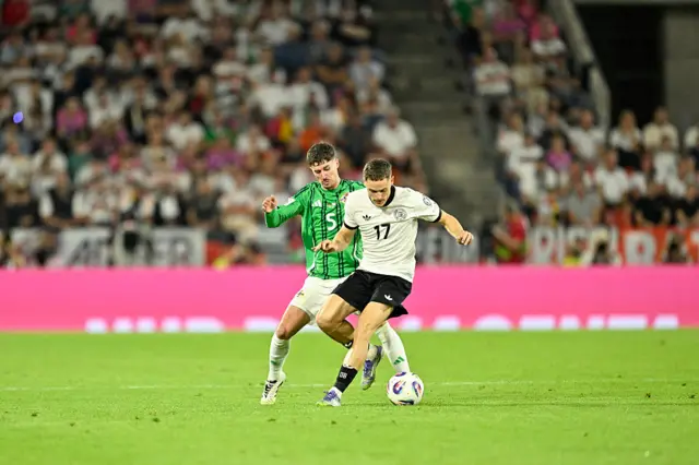 Germany v Northern Ireland action
