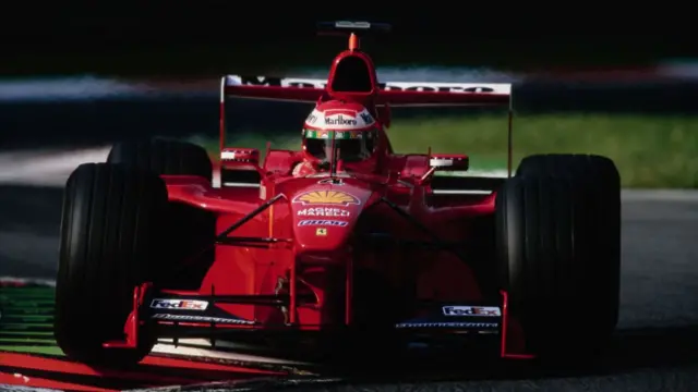 Eddie Irvine driving for Ferrari at the 1999 Italian Grand Prix in Monza