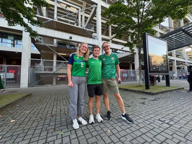 Northern Ireland fans outside the stadium