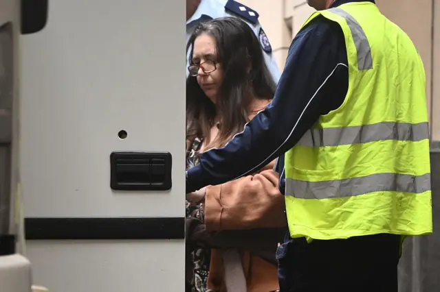 Erin Patterson leaving the Victoria Supreme Court, in Melbourne, Australia, after her sentencing