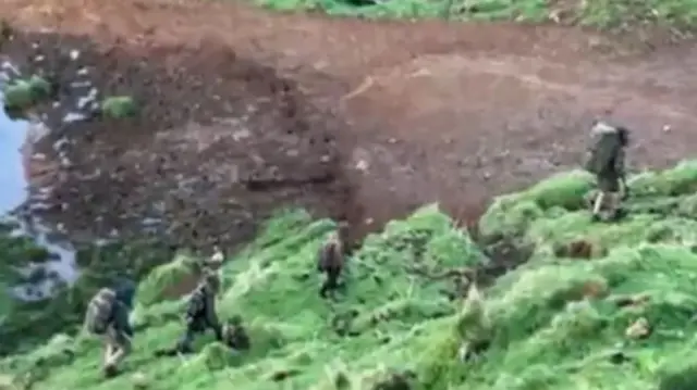 The Phillips family were spotted by a group of pig hunters in a chance encounter in 2024