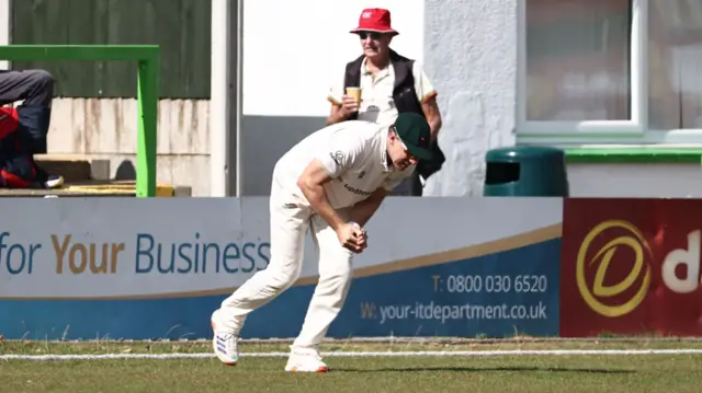 Logan van Beek takes a catch