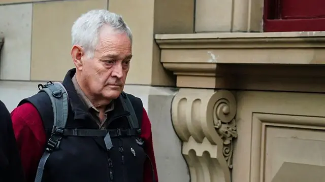 Ian Wilkinson is seen leaving Day one of a two-day plea hearing for Erin Patterson on Monday August 25th, 2025