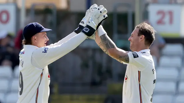 Doug Bracewell takes a wicket