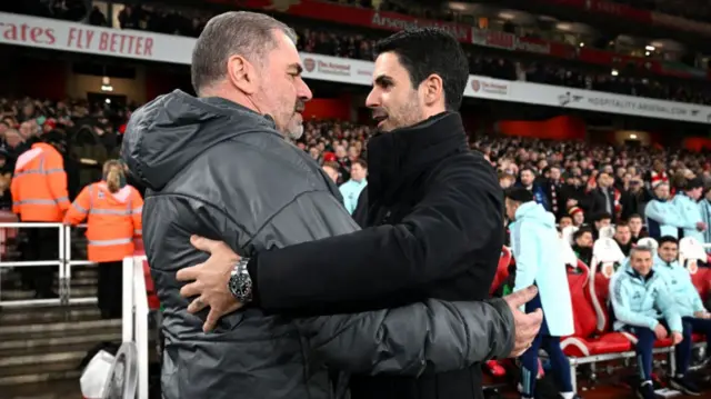Ange Postecoglou and Mikel Arteta