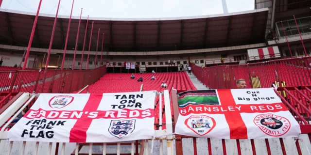 England fans inside the stadium