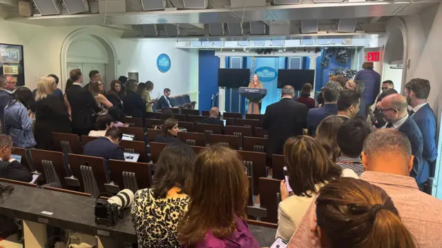 Reporters in the White House Briefing Room