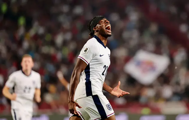 Noni Madueke of England celebrates