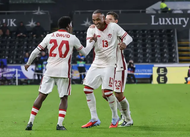 Canada's Derek Cornelius celebrates