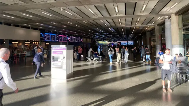 Inside of St Pancras station