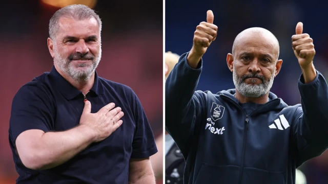 Ange Postecoglou split pic alongside Nuno Espirito Santo