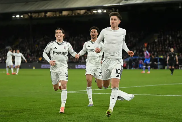 Tom Cairney of Fulham celebrates