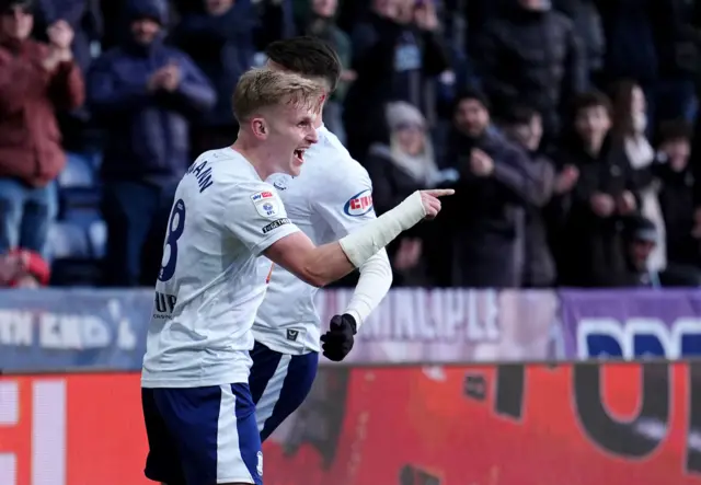 Preston North End's Ali McCann (left) celebrates