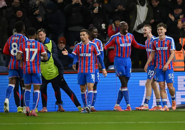 Jean-Philippe Mateta of Crystal Palace celebrates