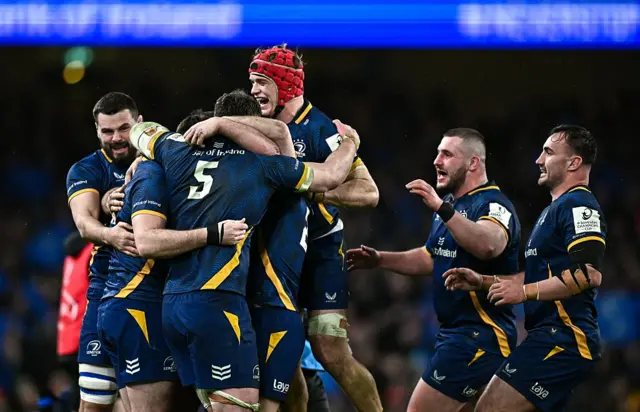 Leinster celebrate