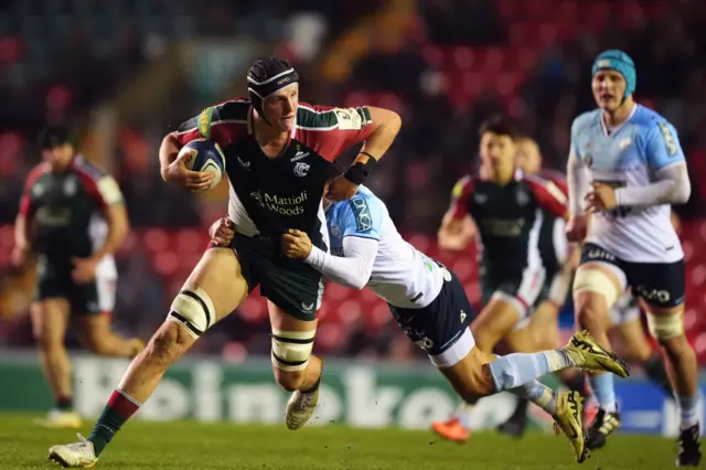 Cam Henderson on the run for Leicester