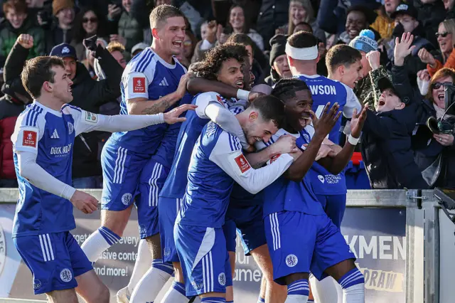 Macclesfield celebrating