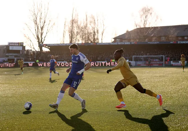Sam Heathcote of Macclesfield passes the ball during the Emirates FA Cup Third Round match between Macclesfield and Crystal Palace a