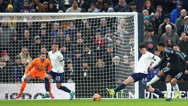 Morgan Rogers puts Aston Villa 2-0 ahead at Tottenham