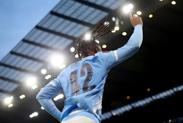 Antoine Semenyo celebrates
