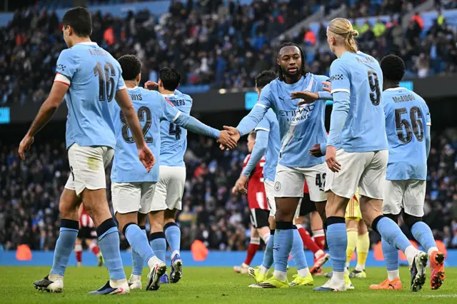 Antoine Semenyo celebrates with his teammates