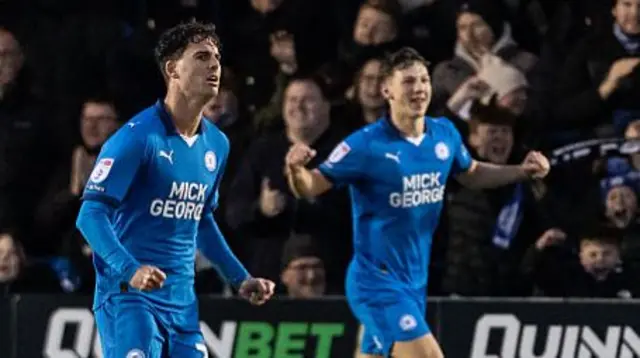 Peterborough United's Matthew Garbett celebrates scoring his side's second goal during the League One match between Peterborough United and Bolton Wanderers