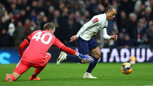 Xavi Simons saw a goal ruled out after rounding the keeper
