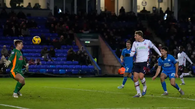 Sam Dalby pulls a goal back for Bolton Wanderers at Peterborough United