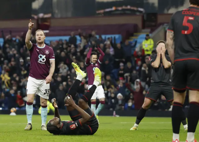 Ashley Barnes celebrates