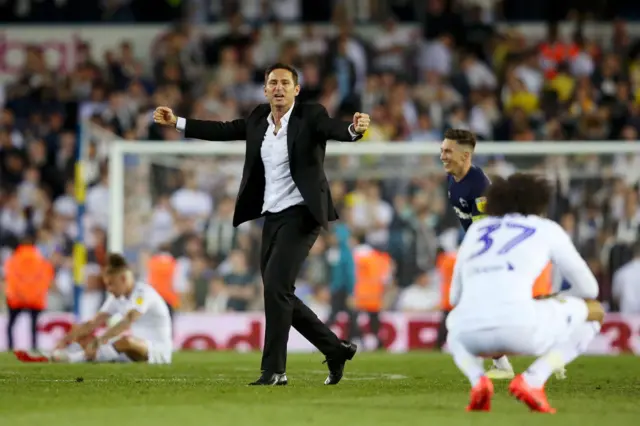 Frank Lampard on the pitch at Elland Road