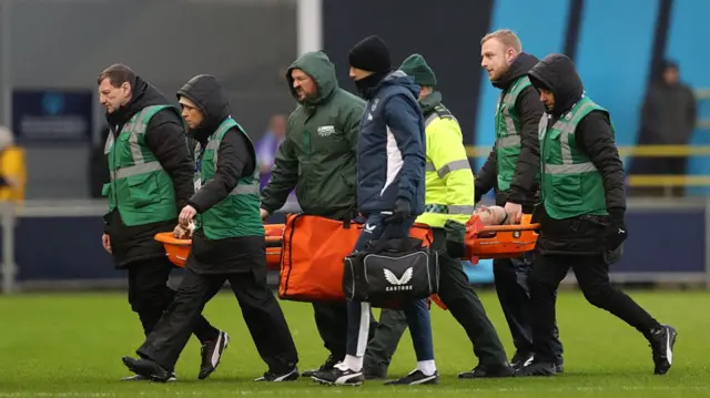 Snoeijs on a stretcher