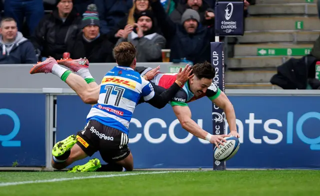 Caden Murley scores Harlequins' second try