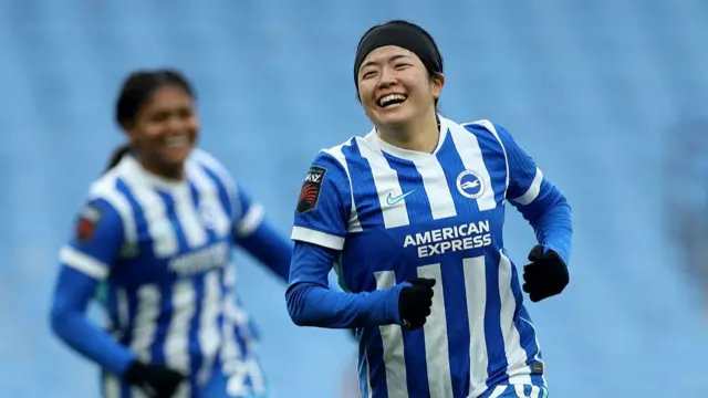 Fuka celebrates