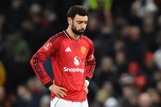 Bruno Fernandes reacts