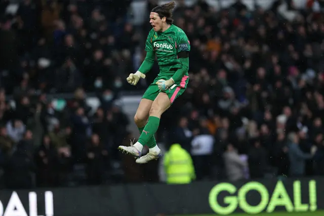 Jacob Widell Zetterstrom celebrates whilst jumping in the air