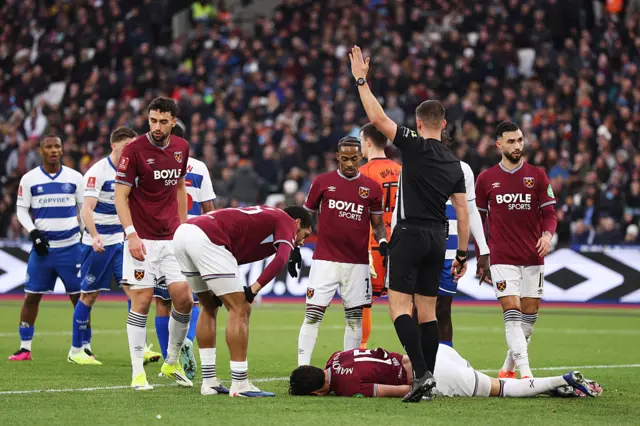 Konstantinos Mavropanos on the floor