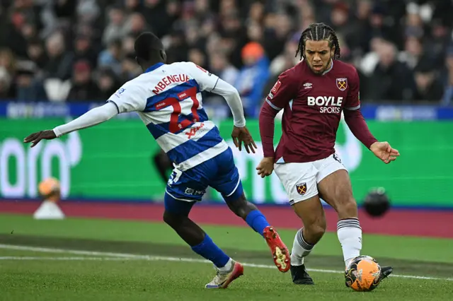 Ezra Mayers on the ball for West Ham
