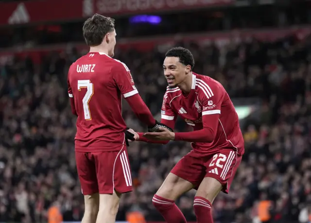 Wirtz and Ekitike celebrate