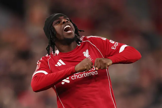 Jeremie Frimpong celebrates scoring against Barnsley