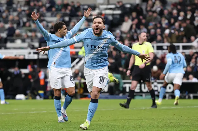 Rayan Cherki of Manchester City celebrates