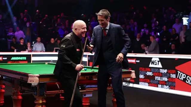 John Higgins with Rob Walker