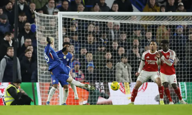 Chelsea's Alejandro Garnacho scores their second goal