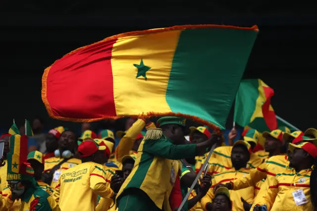 Senegal fans inside the stadium