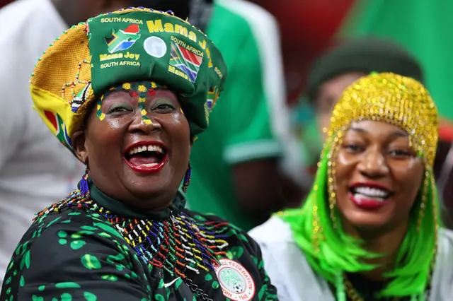 Nigeria fans in the stands